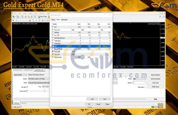 Gold Expert Gold MT4 Input