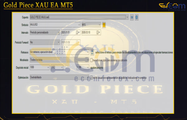 Gold Piece XAU EA MT5 Setting