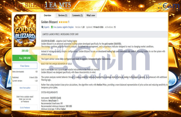 Golden Blizzard EA MT5 Review
