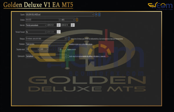 Golden Deluxe V1 EA MT5 Setting