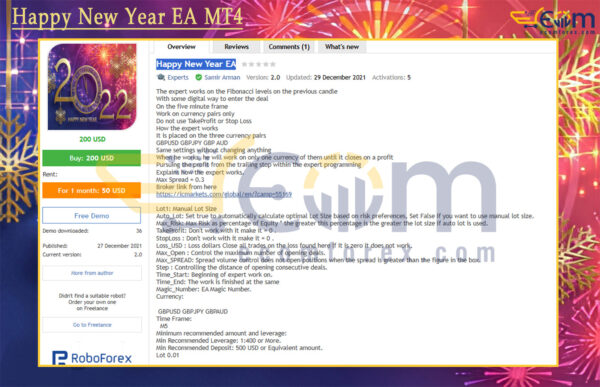 Happy New Year EA MT4 Reviews
