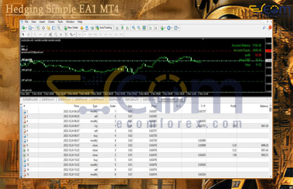 Hedging Simple EA1 MT4 Backtest