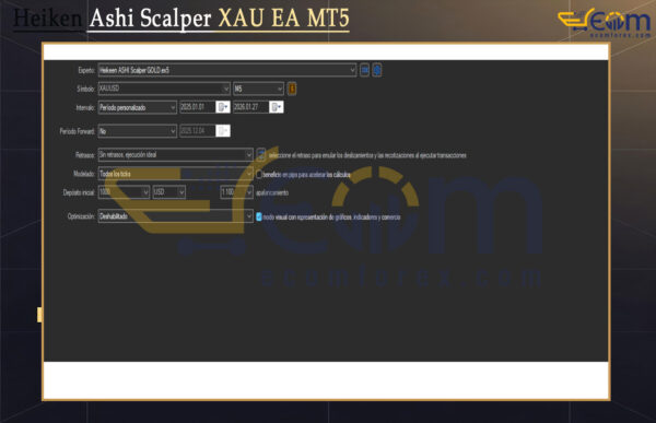 Heiken Ashi Scalper XAU EA MT5 Setting