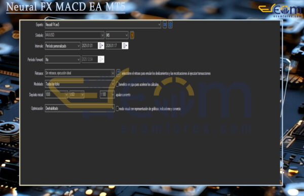 Neural FX MACD EA MT5 Setting