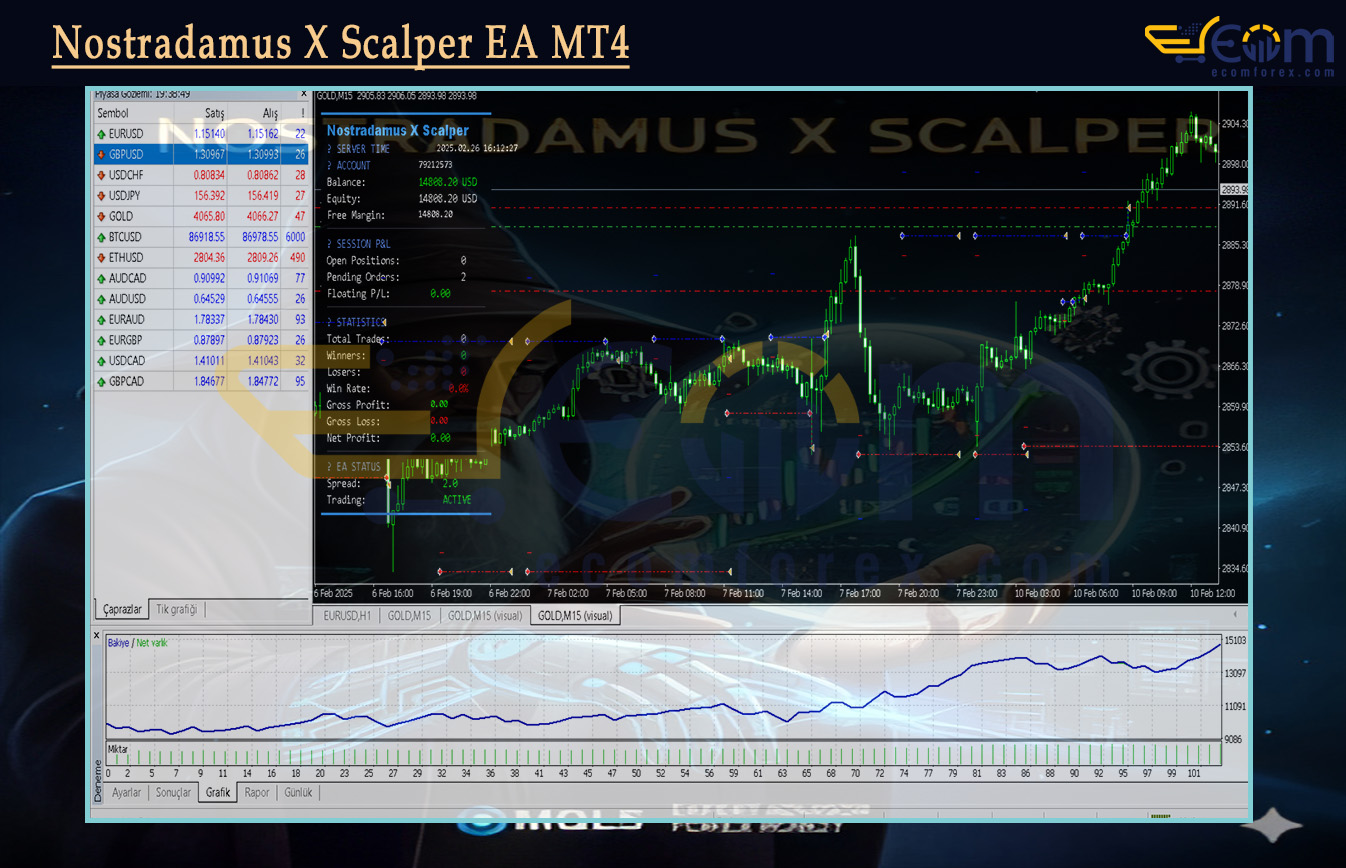 Nostradamus X Scalper EA MT4 Backtests Result