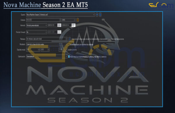 Nova Machine Season 2 EA MT5 Setting