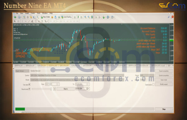 Number Nine EA MT4 Backtest
