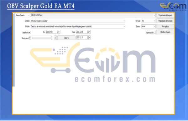 OBV Scalper Gold EA MT4 Setting