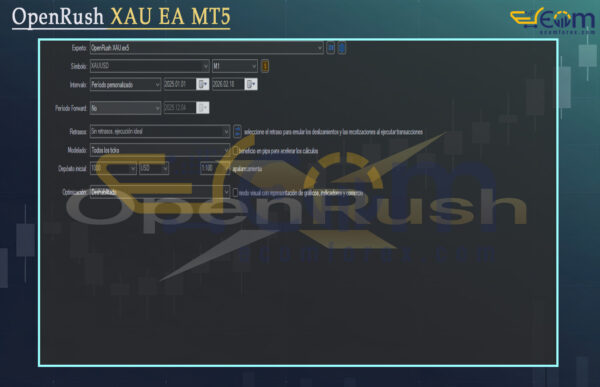 OpenRush XAU EA MT5 Input