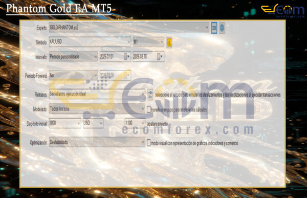 Phantom Gold EA MT5 Input