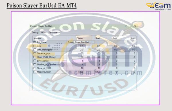 Poison Slayer EurUsd EA MT4 Input