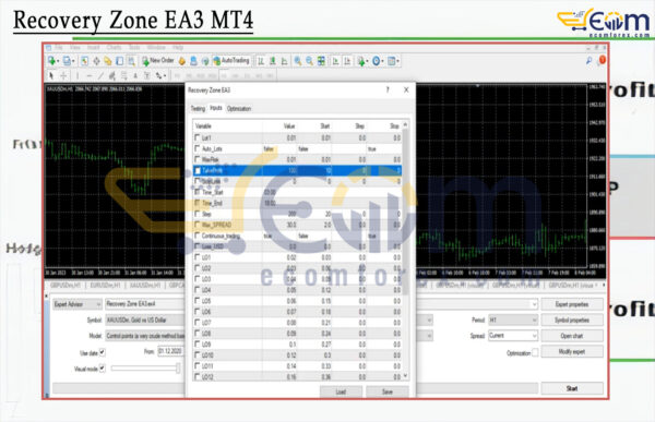 Recovery Zone EA3 MT4 Input