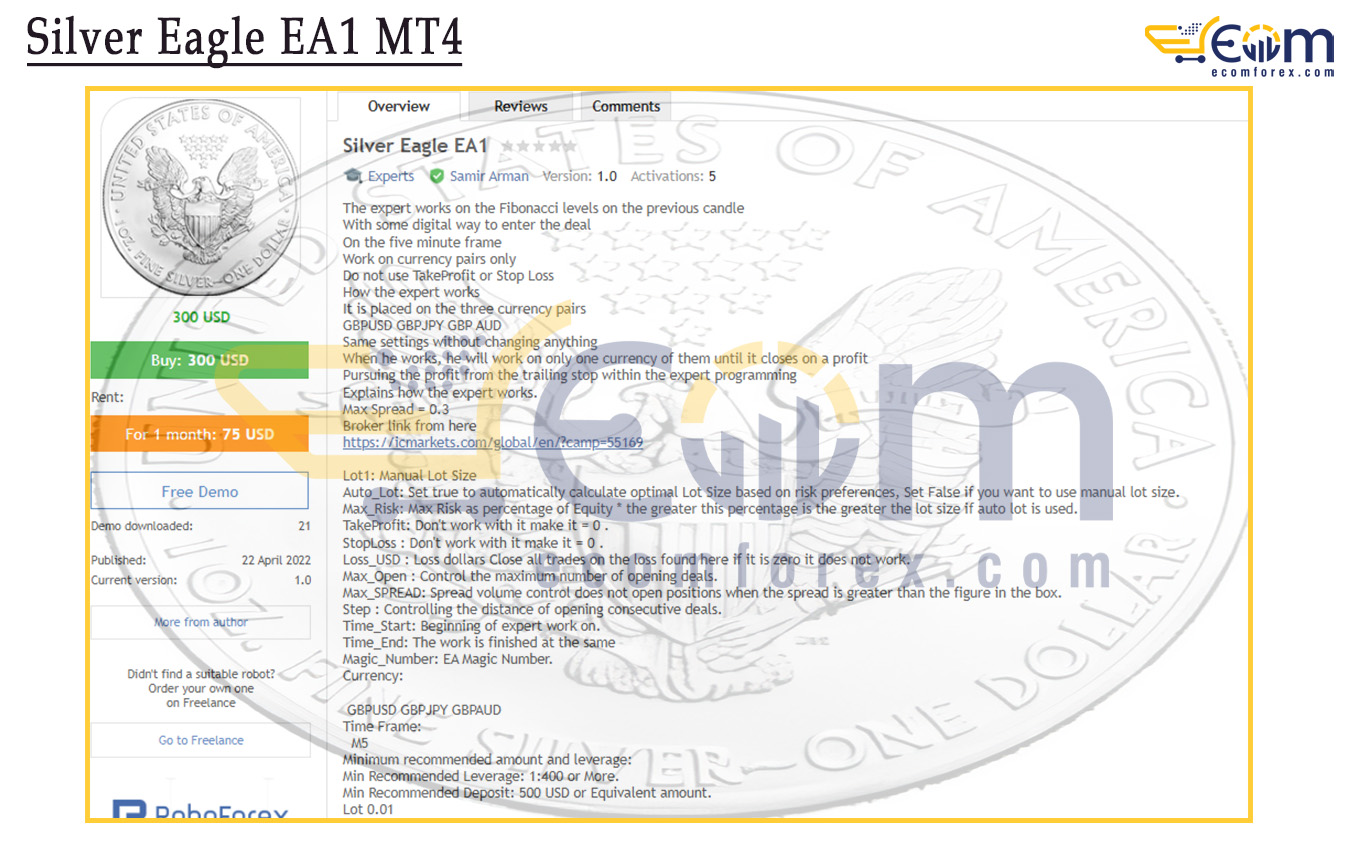 Silver Eagle EA1 MT4 Review