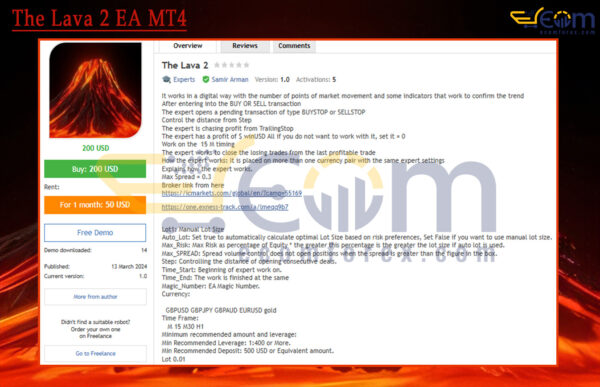 The Lava 2 EA MT4 Review