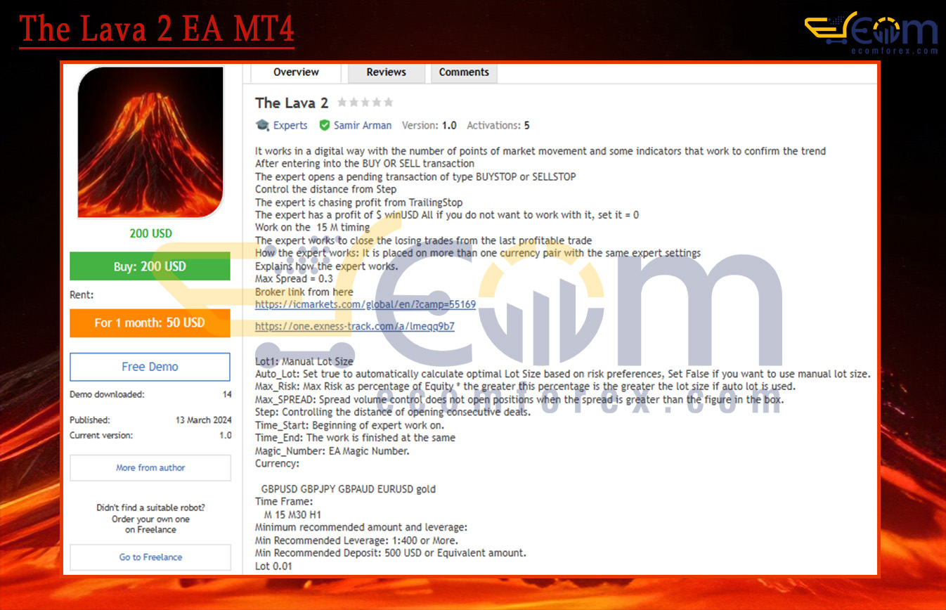 The Lava 2 EA MT4 Review
