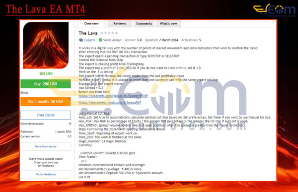The Lava EA MT4 Review