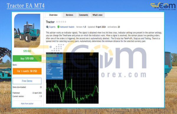 Tractor EA MT4 Review