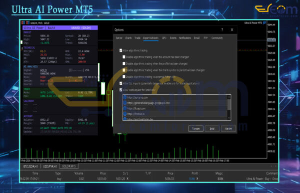 Ultra AI Power MT5 Setting