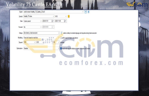 Volatility 75 Castle EA MT5 Setting