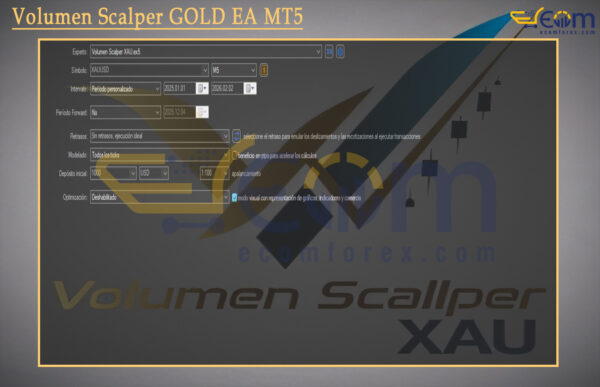 Volumen Scalper GOLD EA MT5 Setting