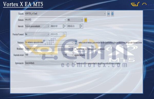 Vortex X EA MT5 Input