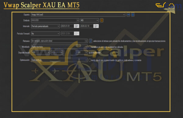 Vwap Scalper XAU EA MT5 Input