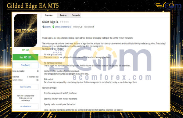 Gilded Edge EA MT5 Review