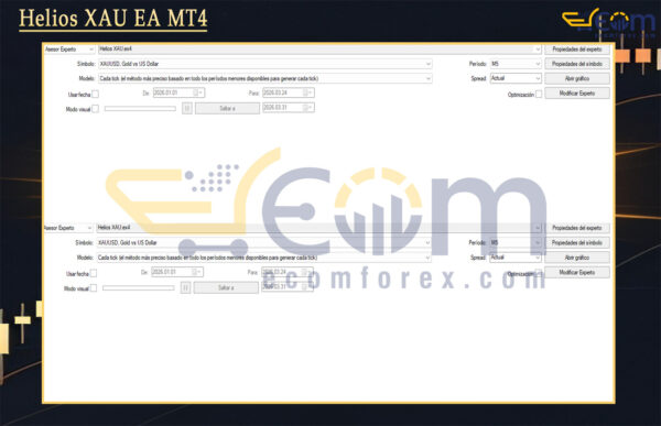 Helios XAU EA MT4 Input