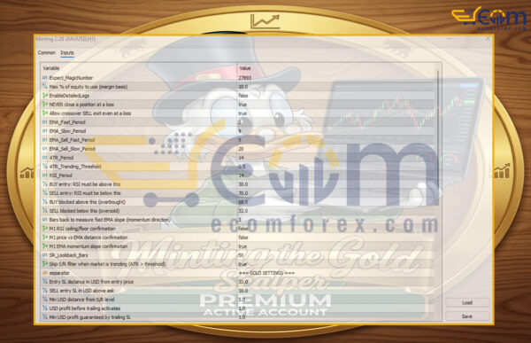 Minting EA MT5 Input