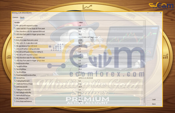 Minting EA MT5 Inputs