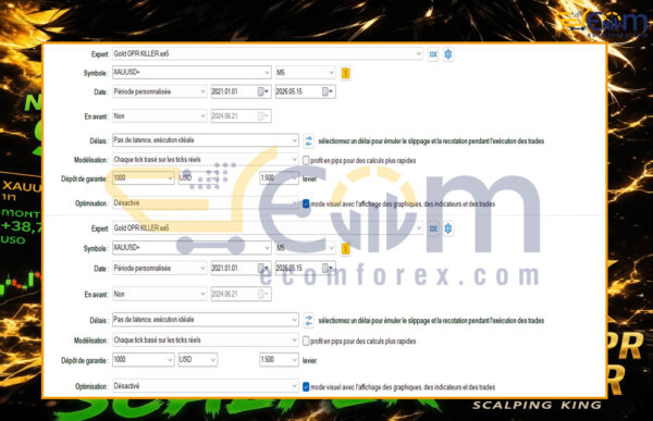Gold OPR Killer EA MT5 Setting