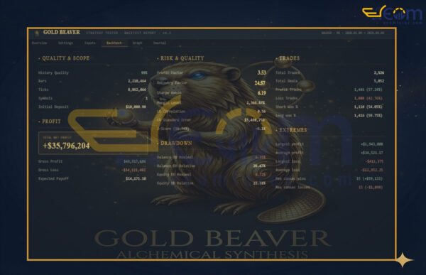 Gold Beaver EA MT5 Backtests