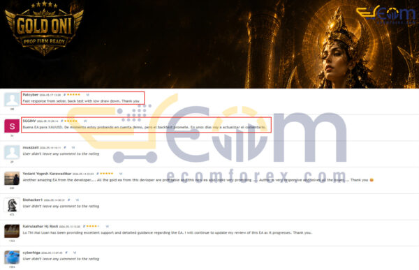 Gold Oni EA MT5 Reviews