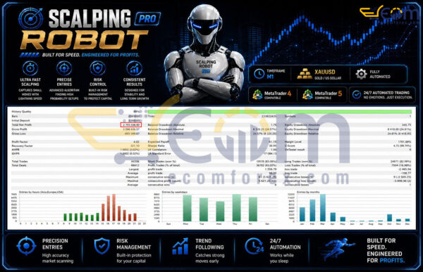 Scalping Robot Pro MT5 Backtests