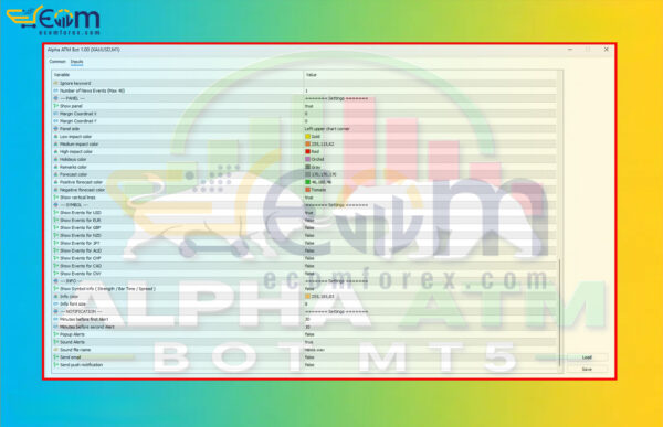 Alpha ATM Bot MT5 Inputs 3