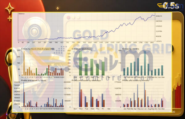 Gold Sniper Scalping Grid EA MT5 Backtests Result