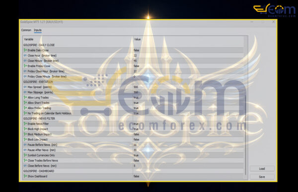 GoldSpire MT5 Inputs