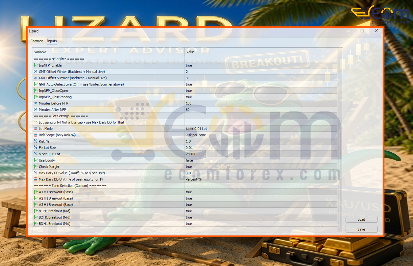 Lizard EA MT5 Inputs 2