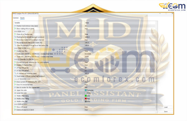 MHD Scalper Pro EA MT5 Inputs