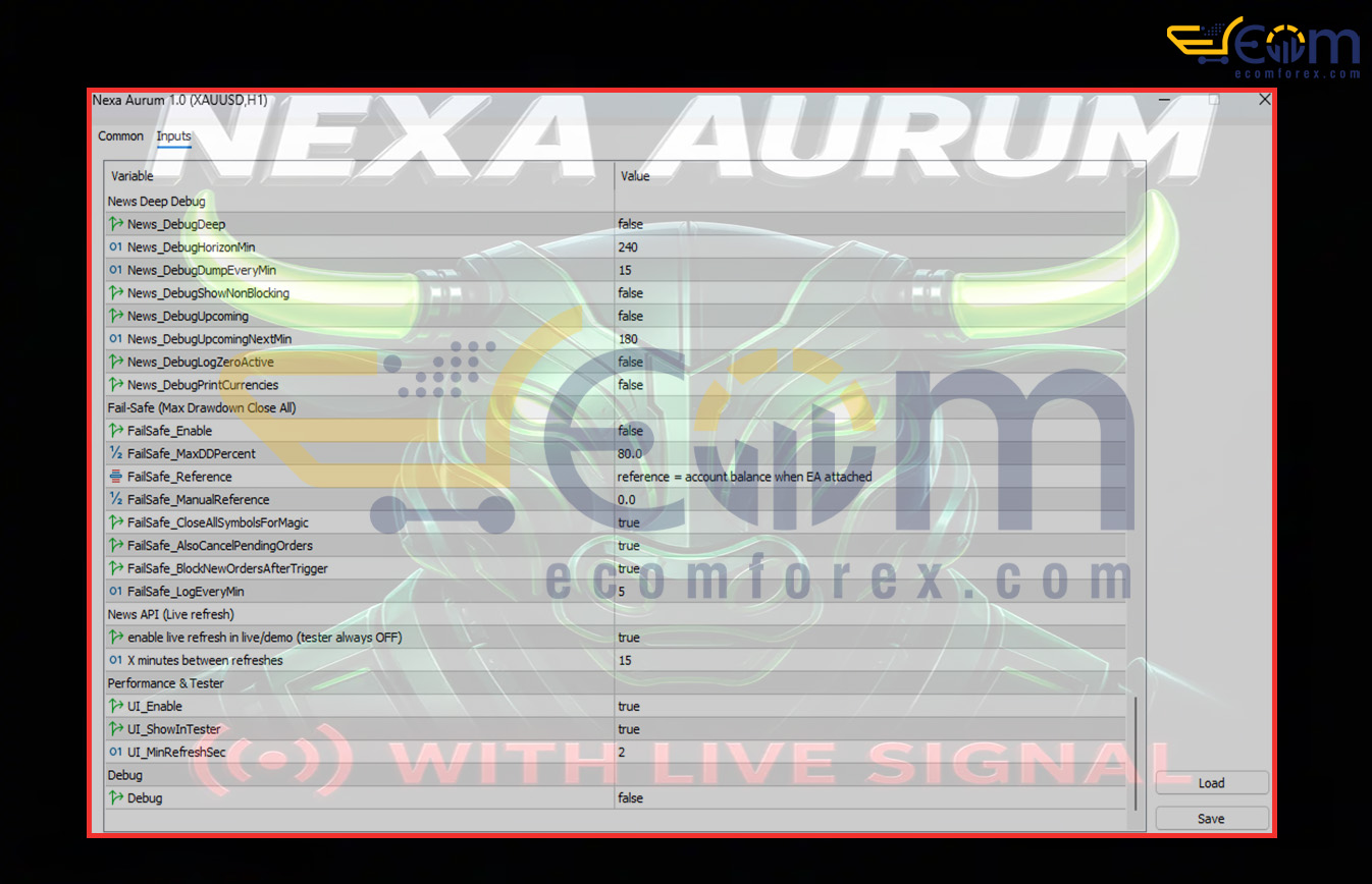 Nexa Aurum Inputs
