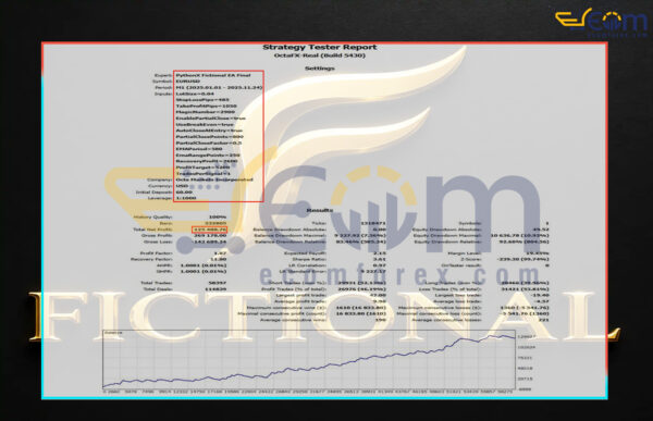 PythonX Fictional EA MT5 Backtest