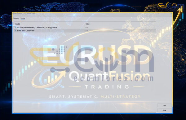 QuantFusion EA MT5 Input