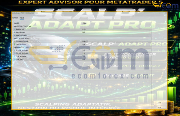 Scalp Adapt PRO EA MT5 Input