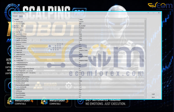Scalping Robot Pro MT5 Inputs 1