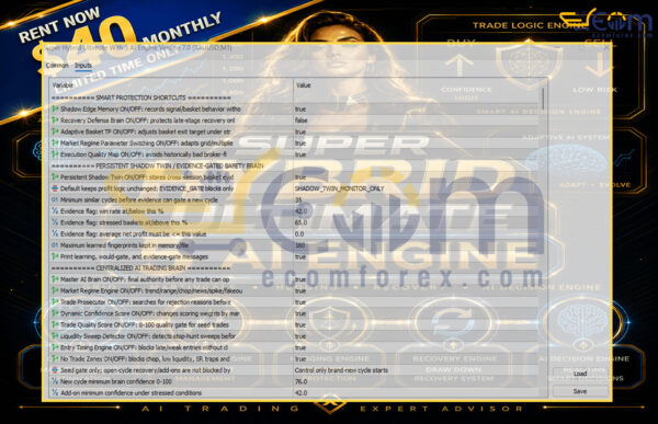 Super Hybrid Ultimate With 5 AI Engine Version EA MT5 Input