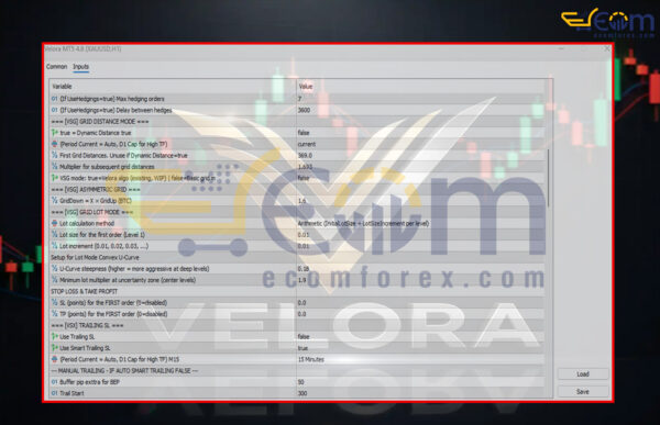 Velora MT5 Inputs
