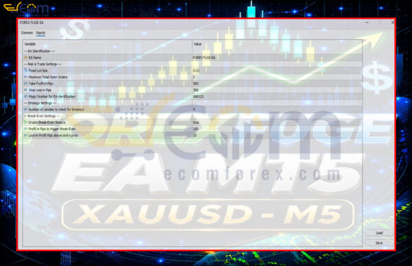 FOREX FUGE EA MT5 Inputs