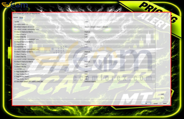 Ghost Scalper MT5 Inputs