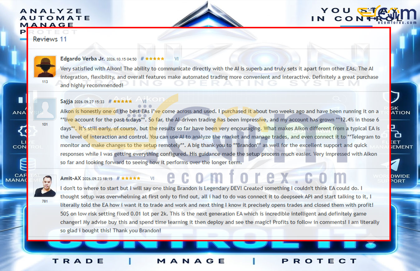 Aikon MT5 Feedback