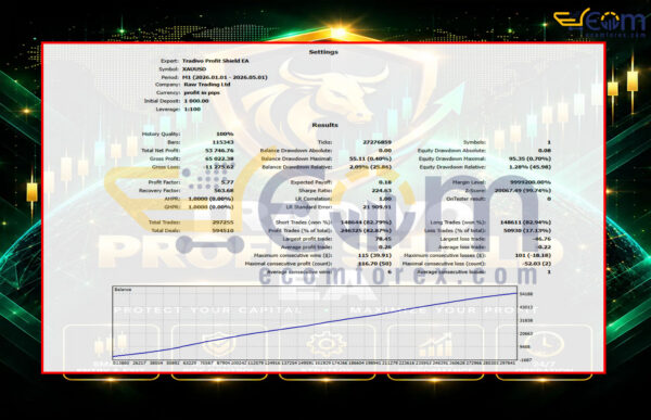 Tradivo Profit Shield EA MT5 Backtest